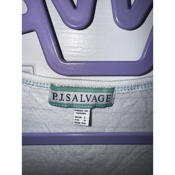 P.J. Salvage Women’s Striped Tank Top Size Large Racerback Lightweight Stret - Picture 3 of 5